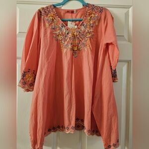 NWT Johnny Was Rosetta Tunic, Lightweight Cotton, Size Small